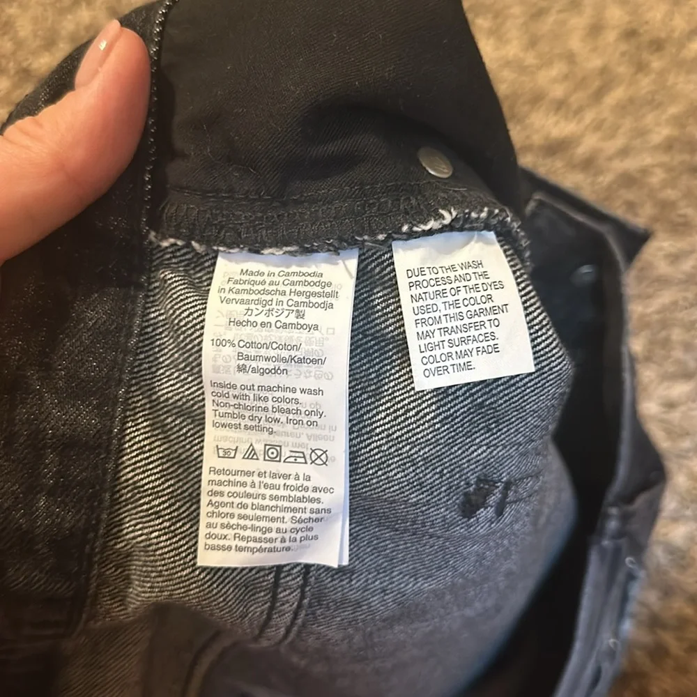 Madewell Relaxed Denim Shorts Black Size 31